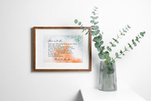 Load image into Gallery viewer, Fire and Ice Poem Print by Robert Frost