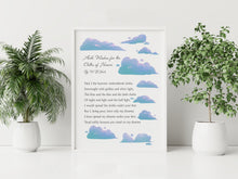 Load image into Gallery viewer, He Wishes for the Cloths of Heaven Poem Print by W.B. Yeats