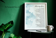 Load image into Gallery viewer, Amazing Grace Print Christian Hymn Lyrics Song Poster