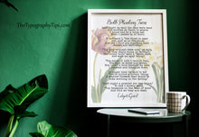 Load image into Gallery viewer, Bulb Planting Time Poem Print – Edgar Guest Tulip and Daffodil Botanical