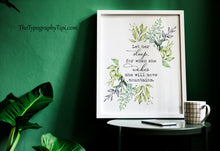 Load image into Gallery viewer, Let Her Sleep for When She Wakes She Will Move Mountains Print - Girl's Bedroom Wall Art