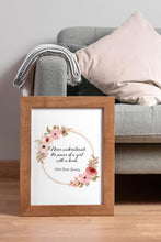 Load image into Gallery viewer, Never Underestimate the Power of a Girl With a Book – Ruth Bader Ginsburg Quote Print