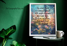 Load image into Gallery viewer, Alice in Wonderland Quote Print – Whimsical Floral Wall Art