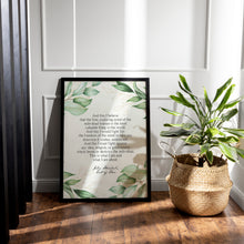 Load image into Gallery viewer, And This I Believe – John Steinbeck Quote Print, East of Eden Botanical Wall Art