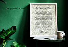 Load image into Gallery viewer, The Road Not Taken Poem Print – Robert Frost on William Morris Willow Bough
