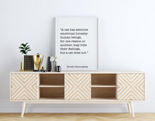 Load image into Gallery viewer, Ernest Hemingway Quote - A cat has absolute emotional honesty - Cat Lover Wall Art