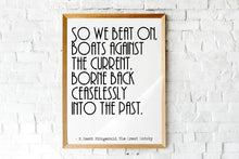 Load image into Gallery viewer, The Great Gatsby Quote Print F. Scott Fitzgerald Wall Art Literary Poster