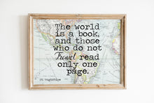 Load image into Gallery viewer, St Augustine Print The world is a book, and those who do not travel read only one page - Unframed Travel Poster for Home UNFRAMED