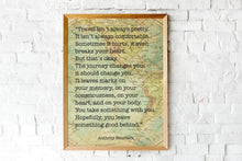Load image into Gallery viewer, Anthony Bourdain Art Print "Travel isn't always pretty"