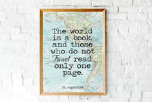 Load image into Gallery viewer, St. Augustine Travel Quote Print - Vintage Map Wall Art, Wanderlust Decor, Inspirational Travel Poster, Framed or Unframed