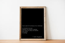 Load image into Gallery viewer, F. Scott Fitzgerald Quote Print – “You Belong” – Literary Wall Art, Universal Longings Quote, Minimalist Black & White Book Lover Gift