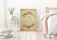 Load image into Gallery viewer, E.E. Cummings Poem I carry your heart (I carry it in my heart) Art Print Home Decor poetry wall art Framed & Unframed Options