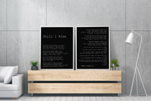Load image into Gallery viewer, Still I Rise Maya Angelou - Set of 2 - poem Feminist Art Wall Art self respect quote Bedroom decor office decor Unframed Print UNFRAMED