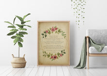 Load image into Gallery viewer, E.E. Cummings Poem I carry your heart (I carry it in my heart) Art Print Home Decor poetry wall art Framed & Unframed Options