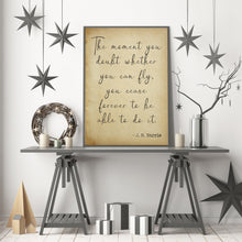 Load image into Gallery viewer, Peter Pan Nursery Print “The moment you doubt whether you can fly..."