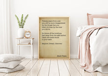 Load image into Gallery viewer, Mark Twain Quote - Twenty years from now Explore. Dream. Discover. - book lover Print for library office wall Art UNFRAMED