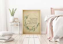 Load image into Gallery viewer, Rainer Maria Rilke Let everything happen to you... No feeling is final Poem Art Print Home office Decor poetry wall art UNFRAMED