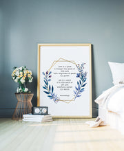 Load image into Gallery viewer, E.E. Cummings Love Poem Print – “Love Is a Place” Wall Art with Floral Wreath, Romantic Literary Decor, Framed or Unframed Poetry Gift