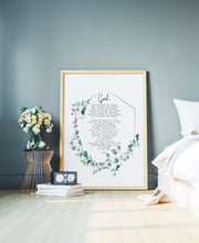 Load image into Gallery viewer, Serenity Prayer Print Reinhold Niebuhr sobriety gift Alcoholics Anonymous twelve step recovery - Full Prayer- VERSION 1 UNFRAMED