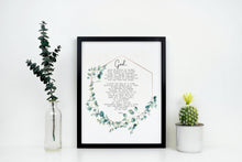 Load image into Gallery viewer, Serenity Prayer Print Reinhold Niebuhr sobriety gift Alcoholics Anonymous twelve step recovery - Full Prayer- VERSION 1 UNFRAMED