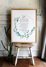Load image into Gallery viewer, Serenity Prayer Print Reinhold Niebuhr sobriety gift Alcoholics Anonymous twelve step recovery - Full Prayer- VERSION 1 UNFRAMED