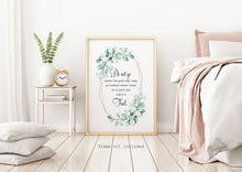 Load image into Gallery viewer, Emerson - Do not go where the path may lead - Travel Print with Eucalyptus wreath - Ralph Waldo Emerson UNFRAMED