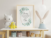 Load image into Gallery viewer, Emerson - Do not go where the path may lead - Travel Print with Eucalyptus wreath - Ralph Waldo Emerson UNFRAMED