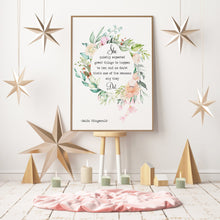 Load image into Gallery viewer, Zelda Fitzgerald Quote, She quietly expected great things UNFRAMED wall art