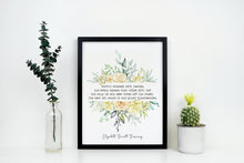 Load image into Gallery viewer, Elizabeth Barrett Browning Poem Earth's crammed with heaven Art Print Home Decor poetry Love Poem Aurora Leigh Framed & Unframed Options