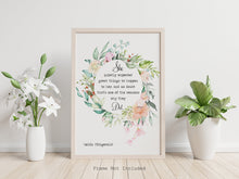 Load image into Gallery viewer, Zelda Fitzgerald Quote, She quietly expected great things UNFRAMED wall art