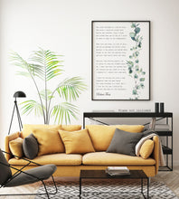 Load image into Gallery viewer, Robert Frost Poem - The Road Not Taken - Two Roads Diverged In A Wood - Watercolor Eucalyptus Print - UNFRAMED