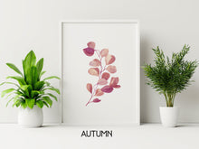 Load image into Gallery viewer, Watercolor Eucalyptus print Eucalyptus painting poster Bedroom decor UNFRAMED