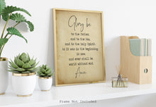 Load image into Gallery viewer, Glory Be Prayer Print "Glory be to the Father..." Modern Catholic Art, Christian Artwork, Framed & Unframed Options