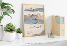 Load image into Gallery viewer, Pride and Prejudice Jane Austen Gifts "What are men compared to rocks and mountains?" Book Shelf Decor, Book Nook