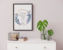 Load image into Gallery viewer, Ruth Bader Ginsburg Quote Print – “Real change, enduring change, happens one step at a time.” - Framed & Unframed Options