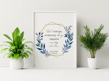 Load image into Gallery viewer, Ruth Bader Ginsburg Quote Print – “Real change, enduring change, happens one step at a time.” - Framed & Unframed Options