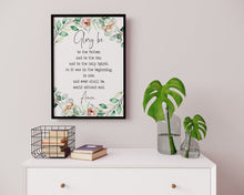 Load image into Gallery viewer, Glory Be Prayer Print "Glory be to the Father..." Modern Catholic Art, Christian Artwork, Framed & Unframed Options