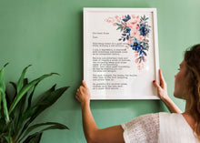 Load image into Gallery viewer, Rumi Quote Art Print: The Guest House Poem, Floral Decor