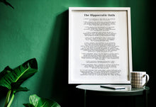 Load image into Gallery viewer, Hippocratic Oath Print Doctor Gift Medical Graduation Gift Doctor Graduation Gift - Framed & Unframed Options