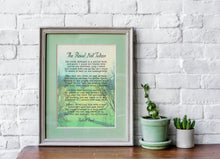 Load image into Gallery viewer, Robert Frost The Road Not Taken Poem Print – Literary Wall Art, Inspirational Poetry Print, Framed or Unframed, Gift for Writers, Thinkers