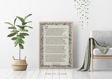 Load image into Gallery viewer, If Poem by Rudyard Kipling Print – Vintage William Morris Style Wall Art – Inspirational British Poetry Gift – Framed or Unframed
