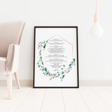 Load image into Gallery viewer, Love, By Roy Croft - Wedding poem wall art - I love you Poem UNFRAMED - Full Poem