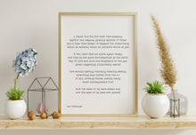 Load image into Gallery viewer, e.e cummings Poem i thank You God for most this amazing UNFRAMED