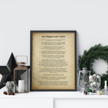 Load image into Gallery viewer, Hippocratic Oath Print - Doctor Gift Medical Graduation Gift Doctor Graduation Gift - Physical Art Print Without Frame
