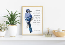 Load image into Gallery viewer, Scripture wall art Matthew 6:34 Print Bible verse Do not worry about tomorrow - Bible print for Home UNFRAMED