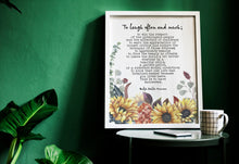 Load image into Gallery viewer, To Laugh Often and Much Emerson Ralph Waldo Emerson Quote This is to have succeeded - Print for library decor UNFRAMED