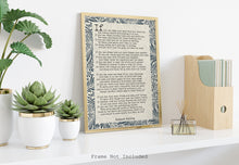 Load image into Gallery viewer, If Poem by Rudyard Kipling Print – Vintage William Morris Style Wall Art – Inspirational British Poetry Gift – Framed or Unframed