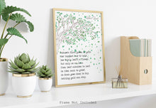 Load image into Gallery viewer, Robert Frost Poem Print Nothing gold can stay bedroom decor print Robert frost quote Nature's first green is gold poetry poster