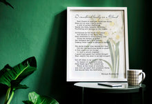 Load image into Gallery viewer, Daffodils Poem Print "I Wandered Lonely as a Cloud" William Wordsworth