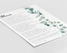 Load image into Gallery viewer, Ithaca Poem Print: Constantine Cavafy, Eucalyptus Watercolor Art